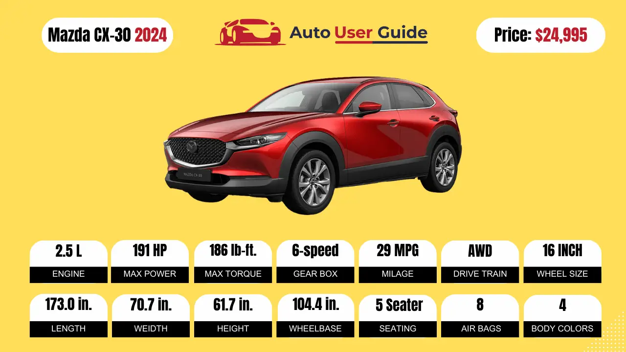 2024 Mazda CX30 Review, Specs, Price and Mileage (Brochure) Auto