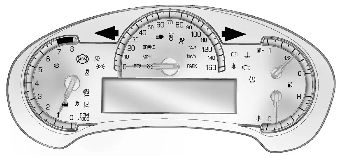 Cluster Guide Cadillac SRX 2016 Dashboard Instructions (1)