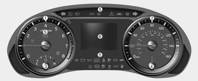Dashboard Display 2019 Kia Cadenza Cluster Control (1)