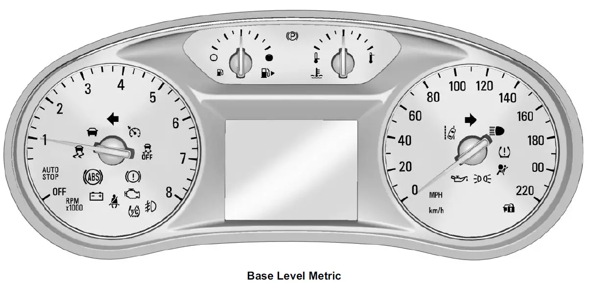 Dashboard Instructions 2019 Buick Encore Instrument Cluster-fig-1