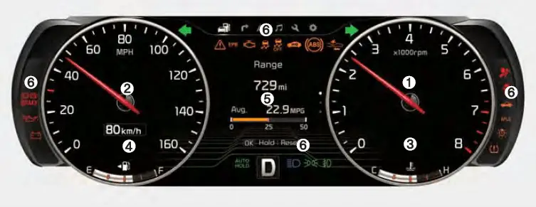 Dashboard-display-2016-Kia-K900-Instrument-cluster-Guide-fig-2