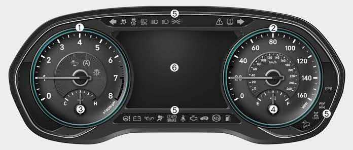 Dashboard indicators 2020 Hyundai palisade Cluster (2)