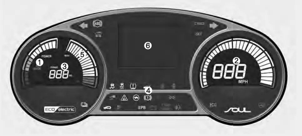Display-features-of-2017-Kia-Soul-EV-Instrument-cluster-Guide-fig-1