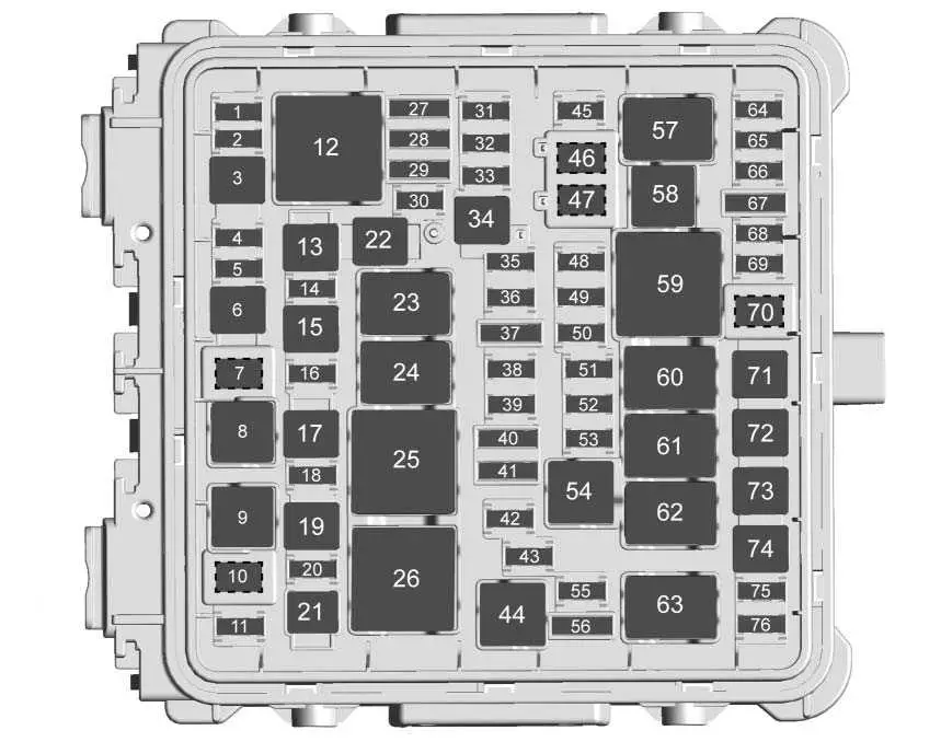 Fuse Replacement 2017 Cadillac ATS fuses and fuse box Diagram (2)