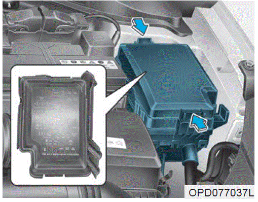 Fuses and fuse box 2019 Hyundai Veloster Replacing fuse diagram (12)