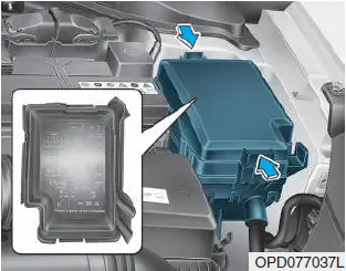 Fuses box diagram 2021 Hyundai Veloster Replacing blown fuse fig 11