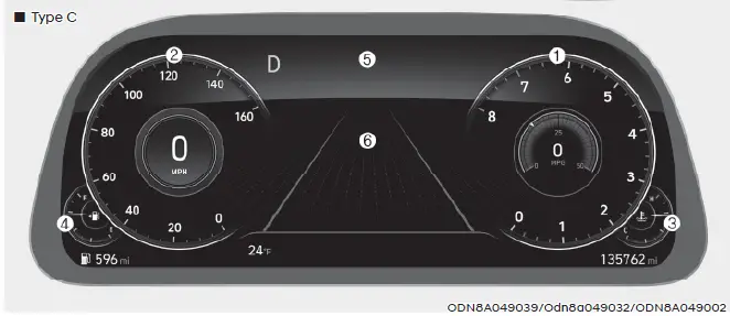 Indicators warning symbols 2020 Hyundai Sonata Cluster Guide fig 2