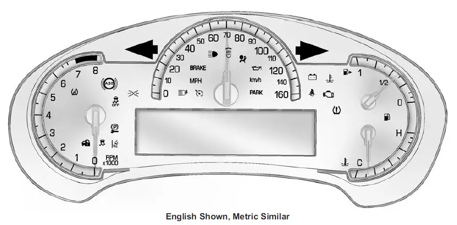 Instrument Cluster 2013 Cadillac ATS Setting fig-1