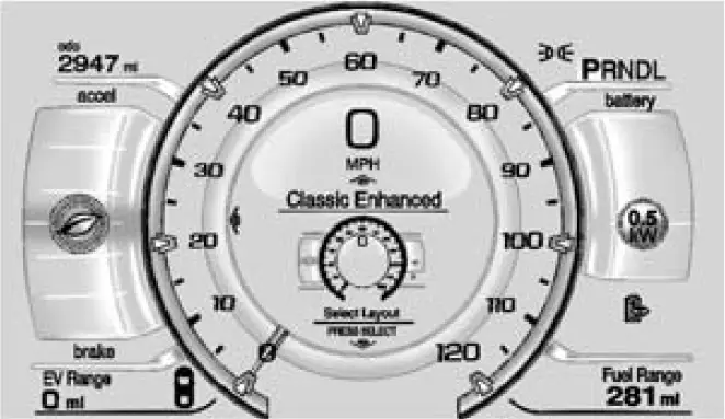 Instrument Cluster 2014 Cadillac ELR Dashboard Features (4)