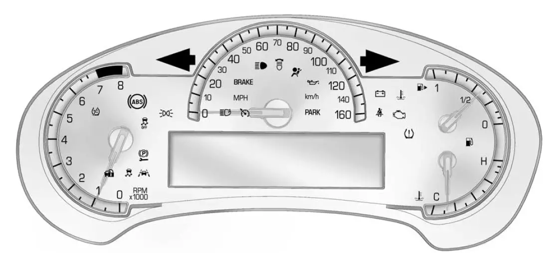 Instrument Cluster 2015 Cadillac ATS Dashboard Symbols Guide (1)