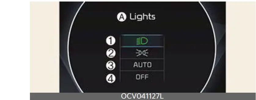 Instrument Cluster 2023 Kia EV6 Display Setting Lights mode fig 44