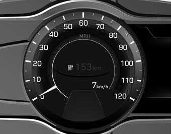 Instrument cluster 2019 Hyundai Kona EV Dashboard Indicators (7)