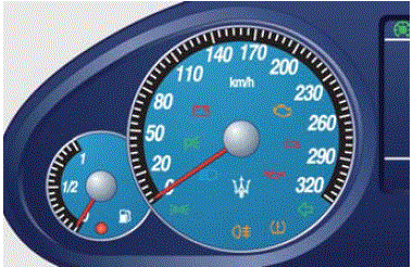 2020 Maserati Granturismo Sport  Telltales on Speedometer 03