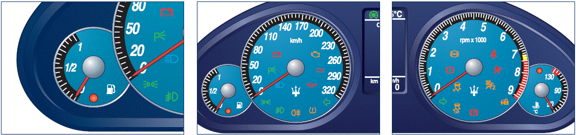 2017 Maserati Granturismo MC Setting Display Features Explained Fuel gauge fig 1