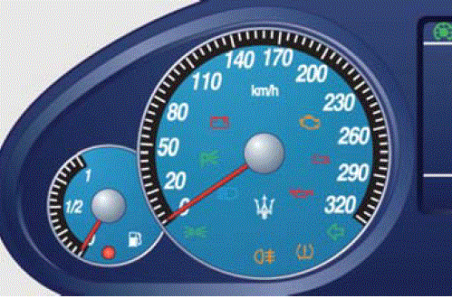 2018 Maserati Granturismo MC Instrument Cluster Warning symbols Telltales on Speedometer fig 3