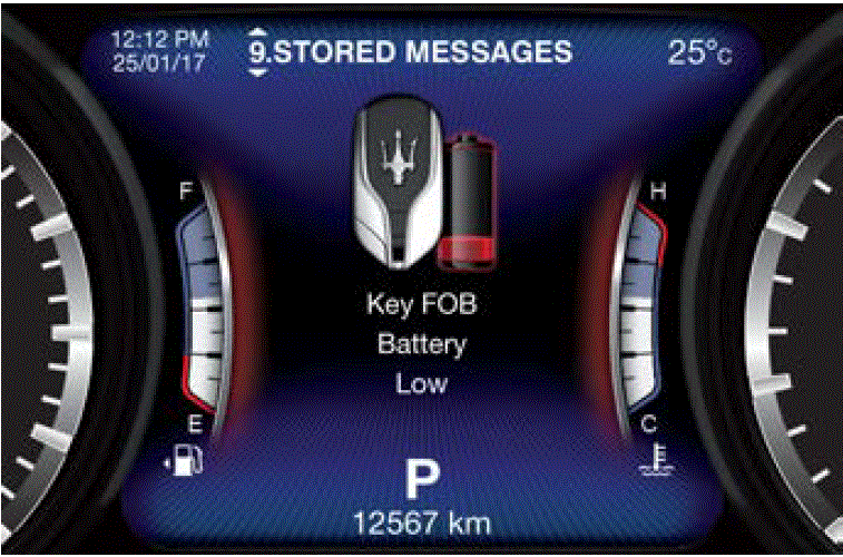 2018 Maserati Levante Warning Messages Display Features Five-Second Stored Messages fig 8