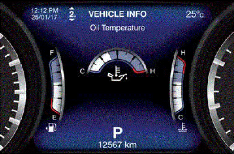 2018 Maserati Levante Warning Messages Display Features Oil Temperature fig 15