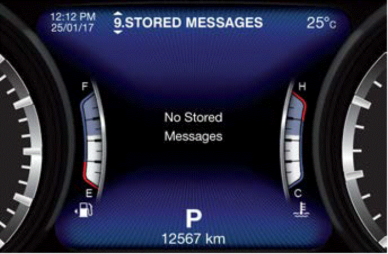 2018 Maserati Levante Warning Messages Display Features STORED MESSAGES fig 32
