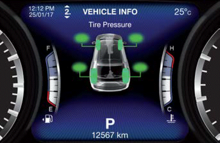 2018 Maserati Levante Warning Messages Display Features Tyre Pressure fig 14