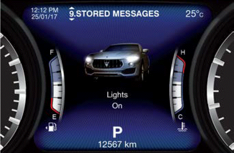 2018 Maserati Levante Warning Messages Display Features Unstored Messages fig 9