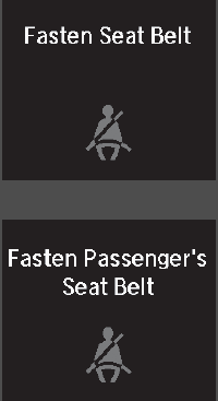 2019 ACURA TLX Warning Lights Dashboard Indicators Seat Belt FIG 27