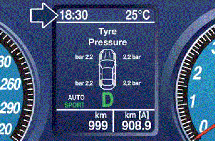 2019 Maserati GranCabrio Sport Display Setting Warning Messages Clock fig 9