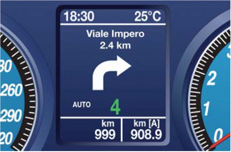 2019 Maserati GranCabrio Sport Display Setting Warning Messages Nav Next Turn Pop-ups in Cluster fig 8