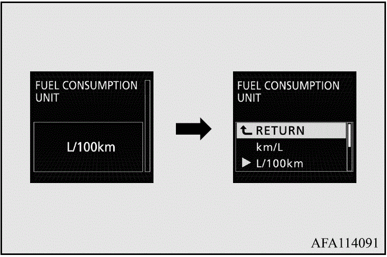 2020 Mitsubishi Eclipse Cross Display Setting Features Changing the fuel consumption fig 29