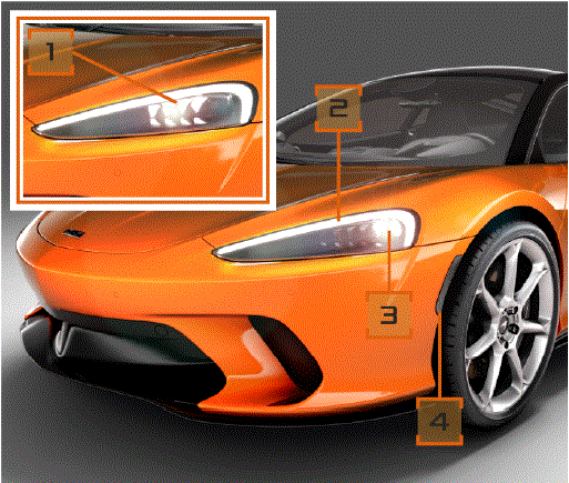 2023 McLaren GT Exterior lighting 01
