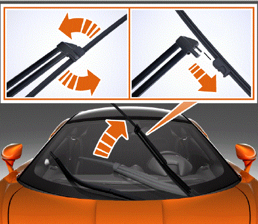 2023 McLaren GT To remove the main wiper blade 01