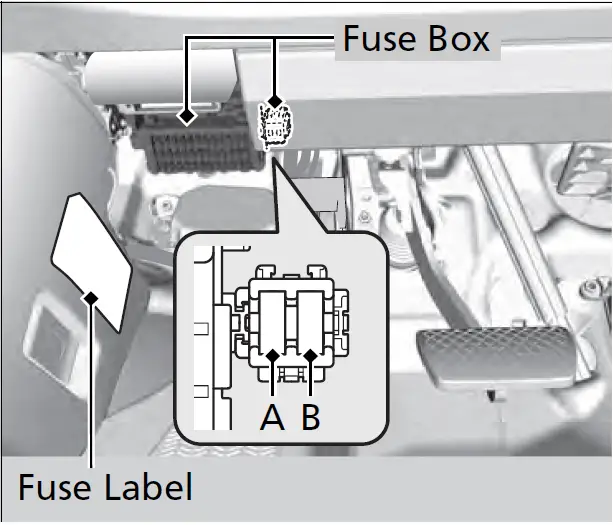 2024 ACURA RDX Fuse Replacement Fuse Diagrams Interior Fuse Box Type A fig 6