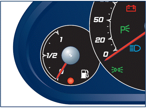 Display 2016 Maserati Grancabrio MC Dashboard Features Fuel gauge fig 1