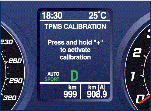 Display 2016 Maserati Grancabrio MC Dashboard Features TPMS calibration page fig 12