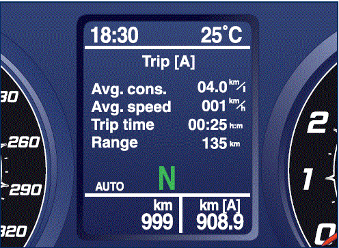 Display 2016 Maserati Grancabrio MC Dashboard Features TRIP screen page fig 7
