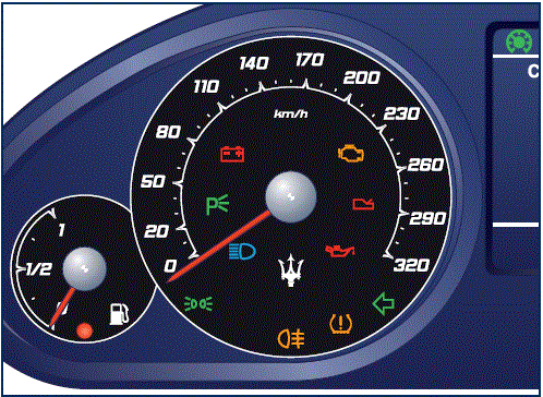 Display 2016 Maserati Grancabrio MC Dashboard Features Tachometer fig 2