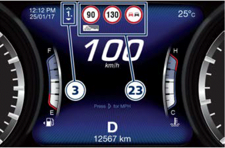 Display Screen Maserati Levante 2019 Warning Messages TFT Display Menus fig 6