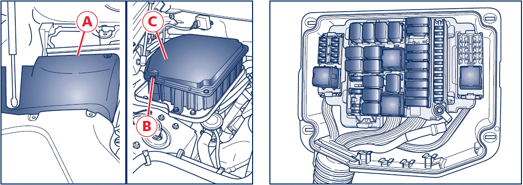 Fuses and fuse box Diagram 2017 Maserati Granturismo MC Fuses and relays inside the fig 2