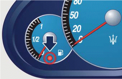 Indicators Warning 2020 Maserati Grancabrio Sport Instrument Cluster Low Fuel Indicator on Fuel Gauge fig 2