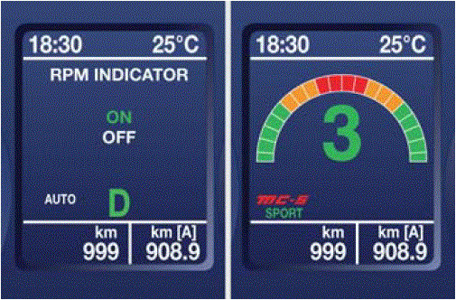 Indicators Warning 2020 Maserati Grancabrio Sport Instrument Cluster RPM Indicator Page fig 32