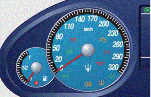 Indicators Warning 2020 Maserati Grancabrio Sport Instrument Cluster Telltales on Speedometer fig 3