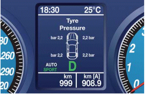 Indicators Warning 2020 Maserati Grancabrio Sport Instrument Cluster Tyre Pressure Screen Page fig 28