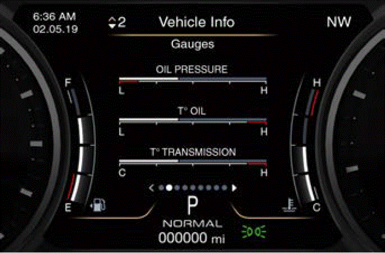 Instrument Cluster 2023 Maserati Levante Display Setting Transmission Temperature fig 30