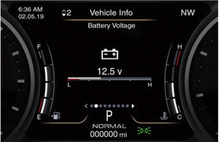 Screen Messages 2022 Maserati Quattroporte Instrument Cluster Battery Voltage fig 30