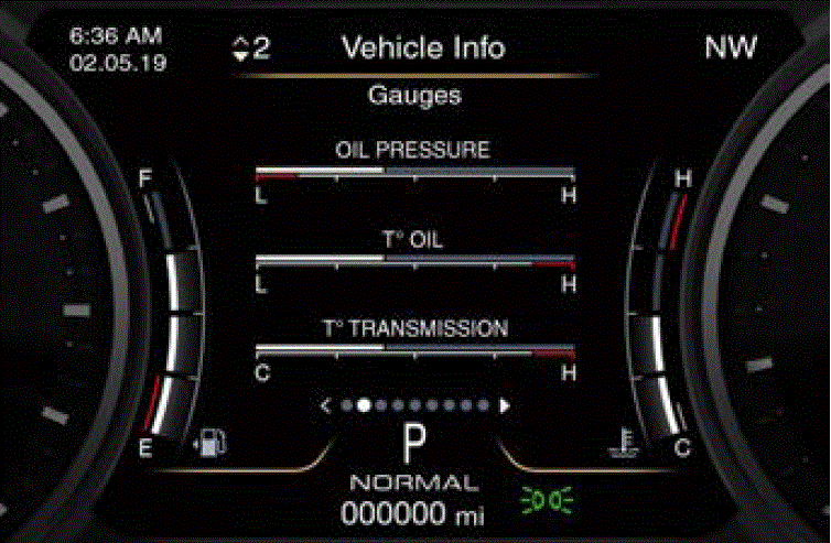Screen Messages 2022 Maserati Quattroporte Instrument Cluster Transmission Temperature fig 29