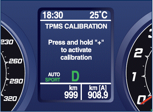 Setting Display Maserati Grancabrio 2017 Screen Messages TPMS calibration page fig 12