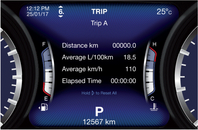 Settings Display 2018 Maserati Quattroporte Dashboard Fuel Economy Average in L100km or fig 45