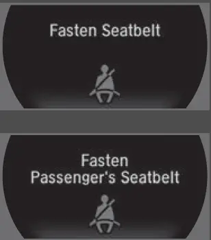 Warning Indicators 2020 ACURA NSX Dashboard Symbols Seat Belt fig 34
