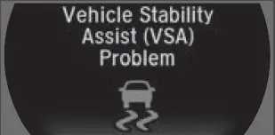Warning Indicators 2020 ACURA NSX Dashboard Symbols Vehicle Stability fig 44
