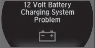 Warning Indicators 2020 ACURA NSX Dashboard Symbols12-Volt Battery fig 27