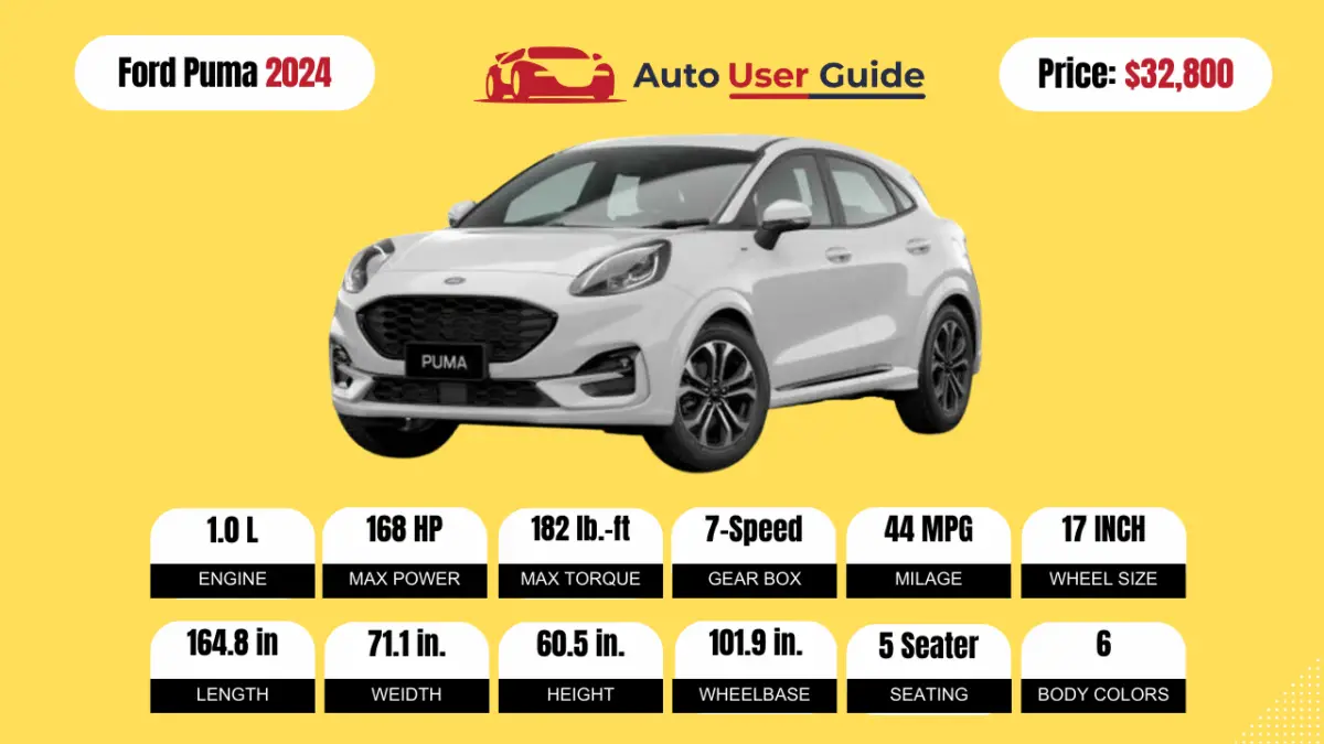 2024 Ford Puma Review, Specs, Price and Mileage (Μπροσούρα) Οδηγός